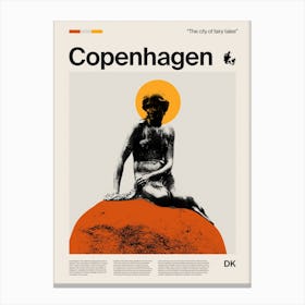 Mid Century Copenhagen Travel Canvas Print