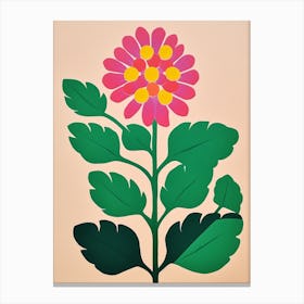 Cut Out Style Flower Art Prairie Clover Canvas Print