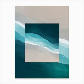 Minimal Art Abstract beach waves Canvas Print