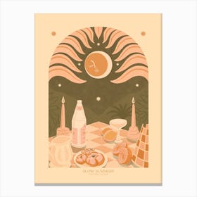 Slow Summers Italian Food And Drink   Canvas Print