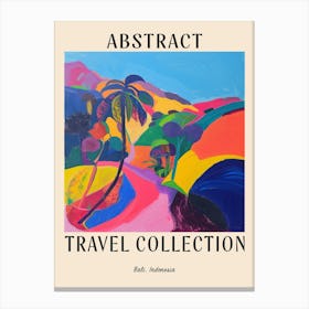 Abstract Travel Collection Poster Bali Indonesia 3 Canvas Print