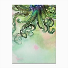 Bioluminescent Octopus II Storybook Watercolour Canvas Print