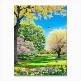 Springtime In The Park Canvas Print