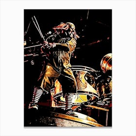 Clown Playing Drums slipknot band Canvas Print