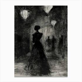 Woman In A Nightclub Canvas Print