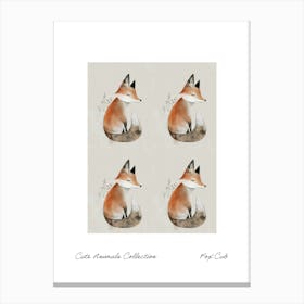 Cute Animals Collection Fox Cub 2 Canvas Print