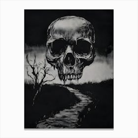 Skull In The Woods Canvas Print