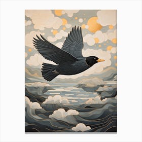 Coot 2 Gold Detail Painting Canvas Print