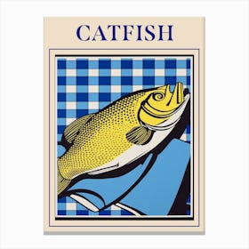 Catfish Seafood Poster Canvas Print