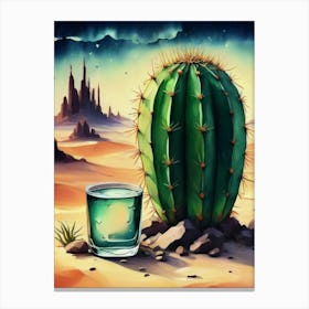 Chillin Cactus Canvas Print