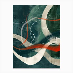 Abstract Wavy Lines 3 Canvas Print