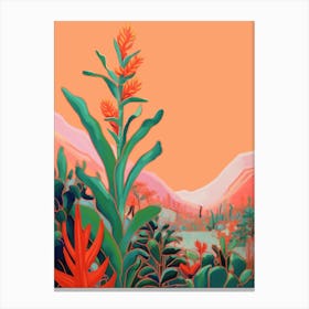 Boho Plant Painting Aloe Vera 2 Canvas Print