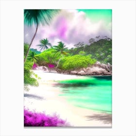 Curieuse Island Seychelles Soft Colours Tropical Destination Canvas Print