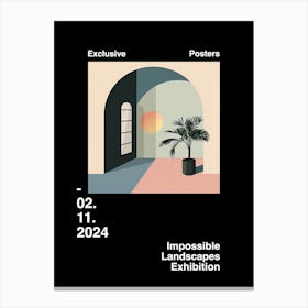 Impossible Landscapes Exhibition Archive Poster 16 Canvas Print