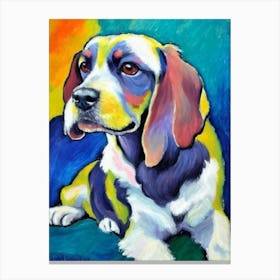 Petit Basset Griffon Vendeen Fauvist Style dog Canvas Print