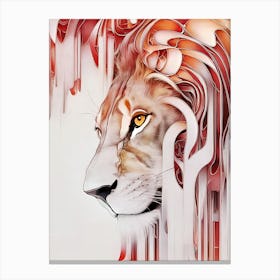 Abstract Lion Canvas Print