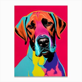 American English Coonhound Andy Warhol Style dog Canvas Print
