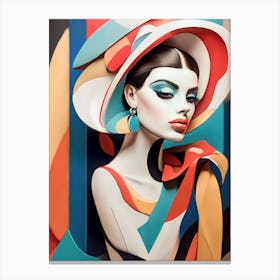 Fashion Girl Abstract art Print Canvas Print