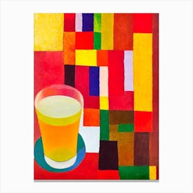 Hot Toddy Paul Klee Inspired Abstract Cocktail Poster Canvas Print