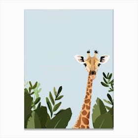 Giraffe In The Jungle 15 Canvas Print