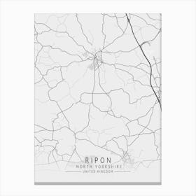 Ripon Map Canvas Print