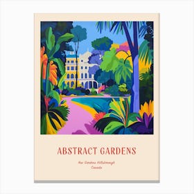 Colourful Gardens Kew Gardens Hillsborough Canada 1 Red Poster Canvas Print