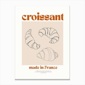 Croissants Made In France Canvas Print