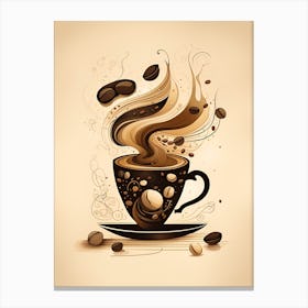 Coffee Illustration Canvas Print