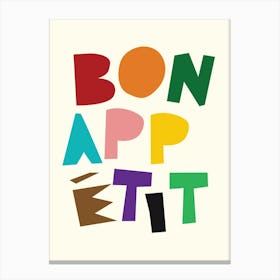 Bon Appetit Multi Canvas Print