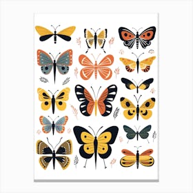 Set Of Butterflies 1 Canvas Print