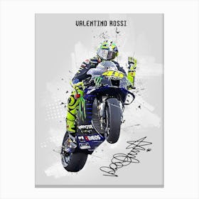 Valentino Rossi Riders Street Art Canvas Print