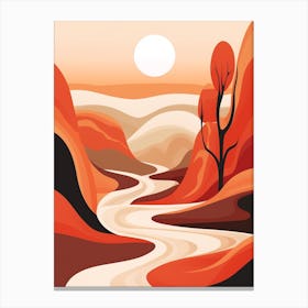 Desert Abstract Minimalist 9 Canvas Print