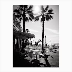 Cannes, Black And White Analogue Photograph 1 Canvas Print