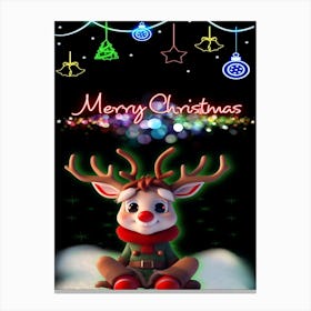 Reindeer Christmas Canvas Print