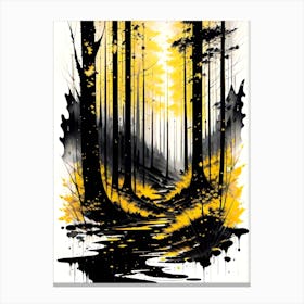 Yellow Forest 1 Canvas Print