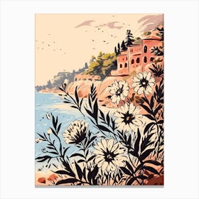 French Riviera, Flower Collage 1 Canvas Print