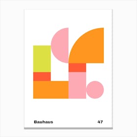Geometric Bauhaus Poster 47 Canvas Print