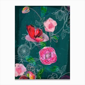Floral Lines Canvas Print