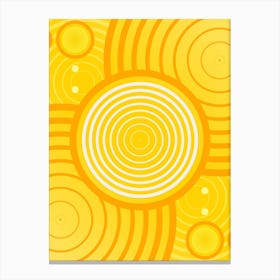 Geometric Glyph Abstract in Happy Yellow and Orange n.0016 Canvas Print