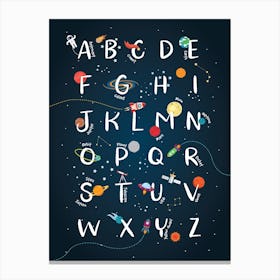 Space Alphabet 1 Canvas Print