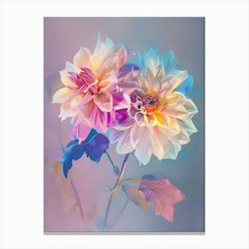 Iridescent Flower Dahlia 4 Canvas Print
