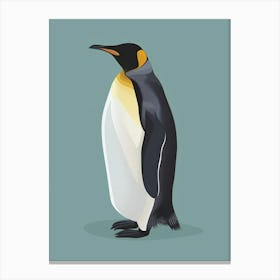 Emperor Penguin Petermann Island Minimalist Illustration 3 Canvas Print