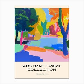 Abstract Park Collection Poster Regents Park London 1 Canvas Print