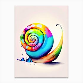 Full Body Snail Watercolur  2 Pop Art Canvas Print