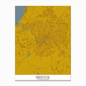 Bristol Yellow Blue Canvas Print