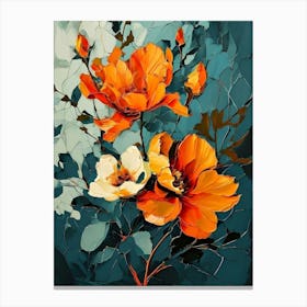 Orange Flowers 10 Canvas Print