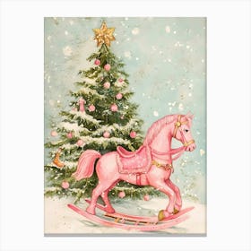 Pink Rocking Horse Canvas Print