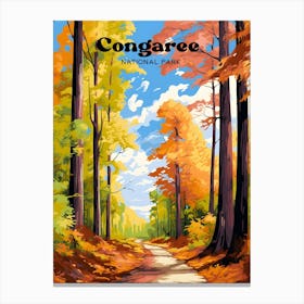 Congaree National Park Nature Travel Illustration Canvas Print