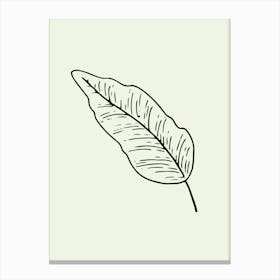 Leaf line art Canvas Print