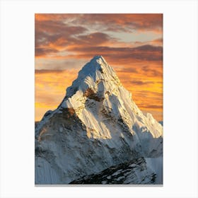 Everest At Sunset Canvas Print